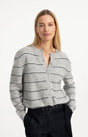 Yaya 01-010168 Knitted Striped cardigan