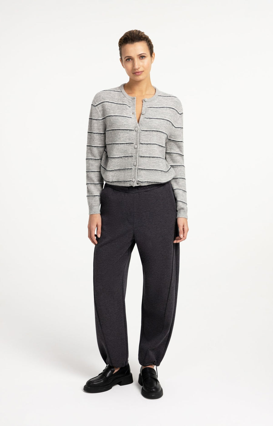 Yaya 01-010168 Knitted Striped cardigan