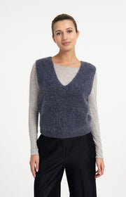 Yaya 01-000635 Spencer with deep v neck