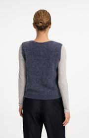 Yaya 01-000635 Spencer with deep v neck