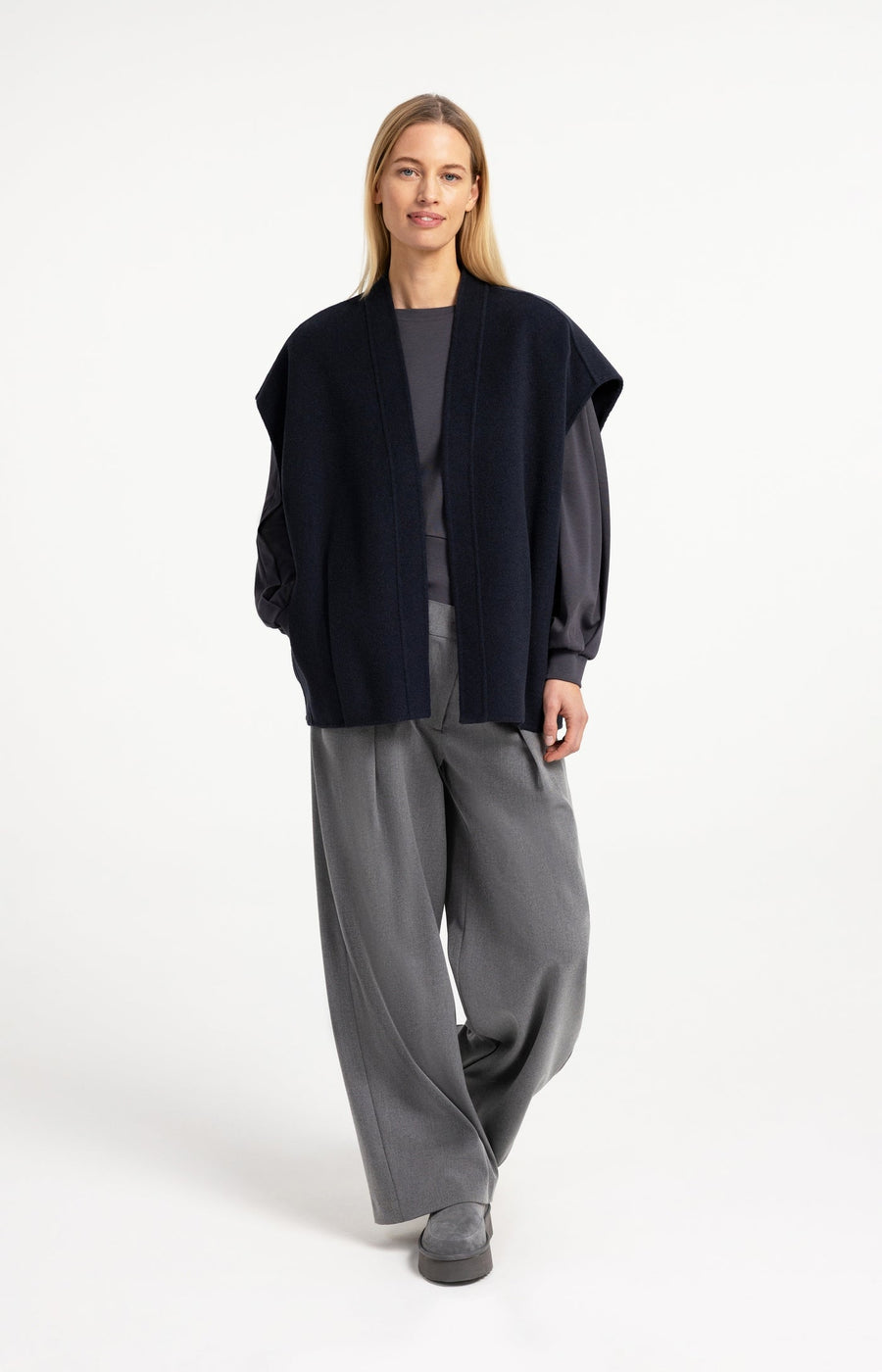 Yaya 01-30126 Woven wide leg trousers