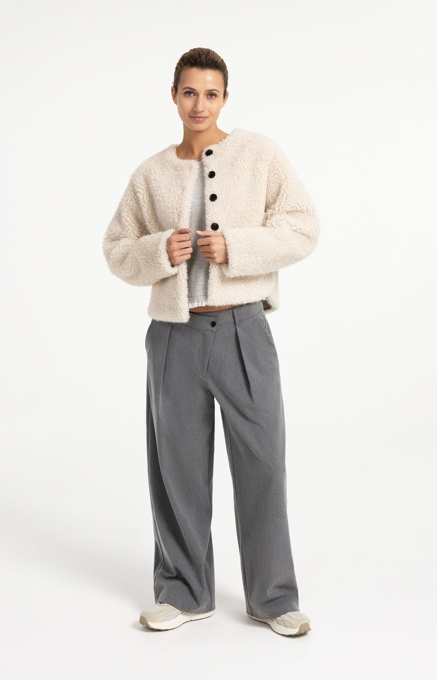 Yaya 01-30126 Woven wide leg trousers