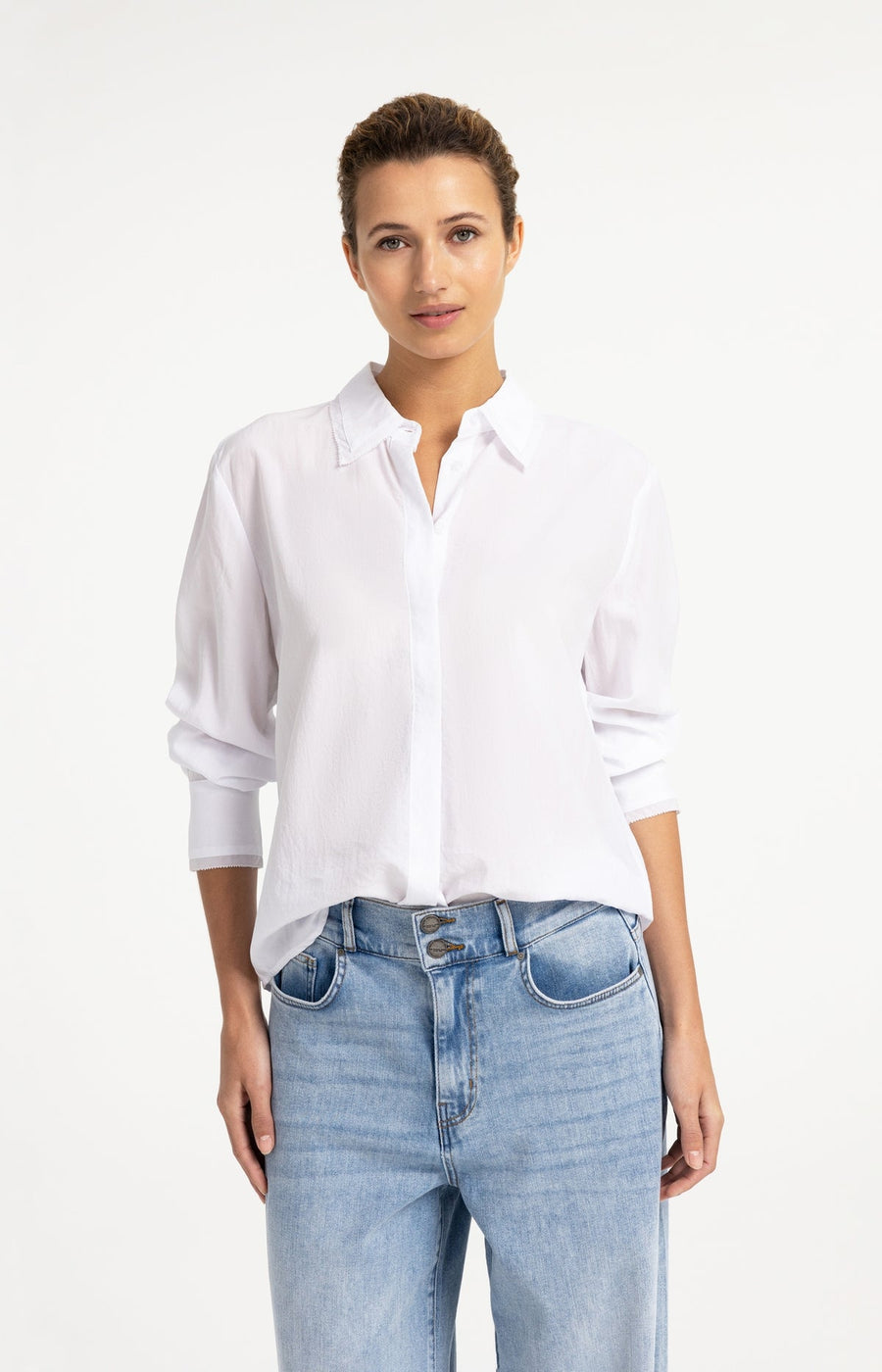 Yaya 01-201247 blouse with collar detail
