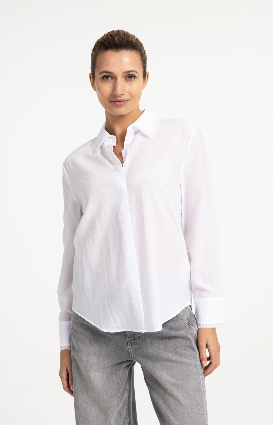 Yaya 01-201247 blouse with collar detail
