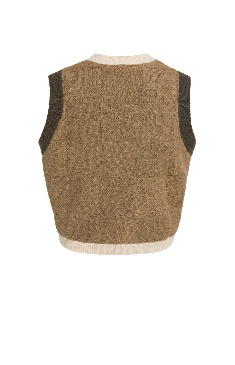 Yaya 01-000634 Soft knitted spencer brown