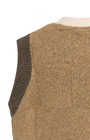Yaya 01-000634 Soft knitted spencer brown