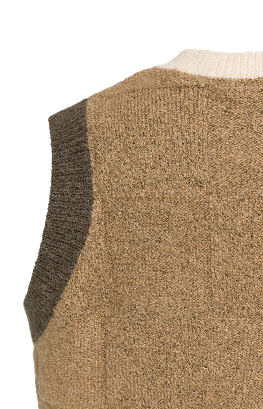 Yaya 01-000634 Soft knitted spencer brown