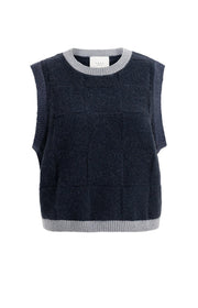 Yaya 01-000634 Soft knitted spencer navy
