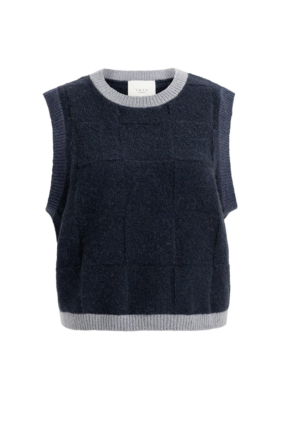 Yaya 01-000634 Soft knitted spencer navy