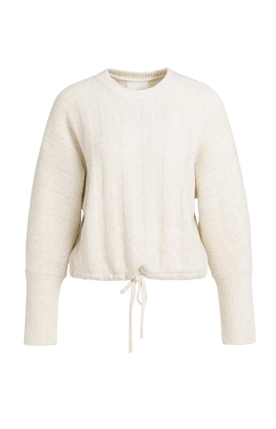 Yaya 01-000631 Rib batwing sweater with cord