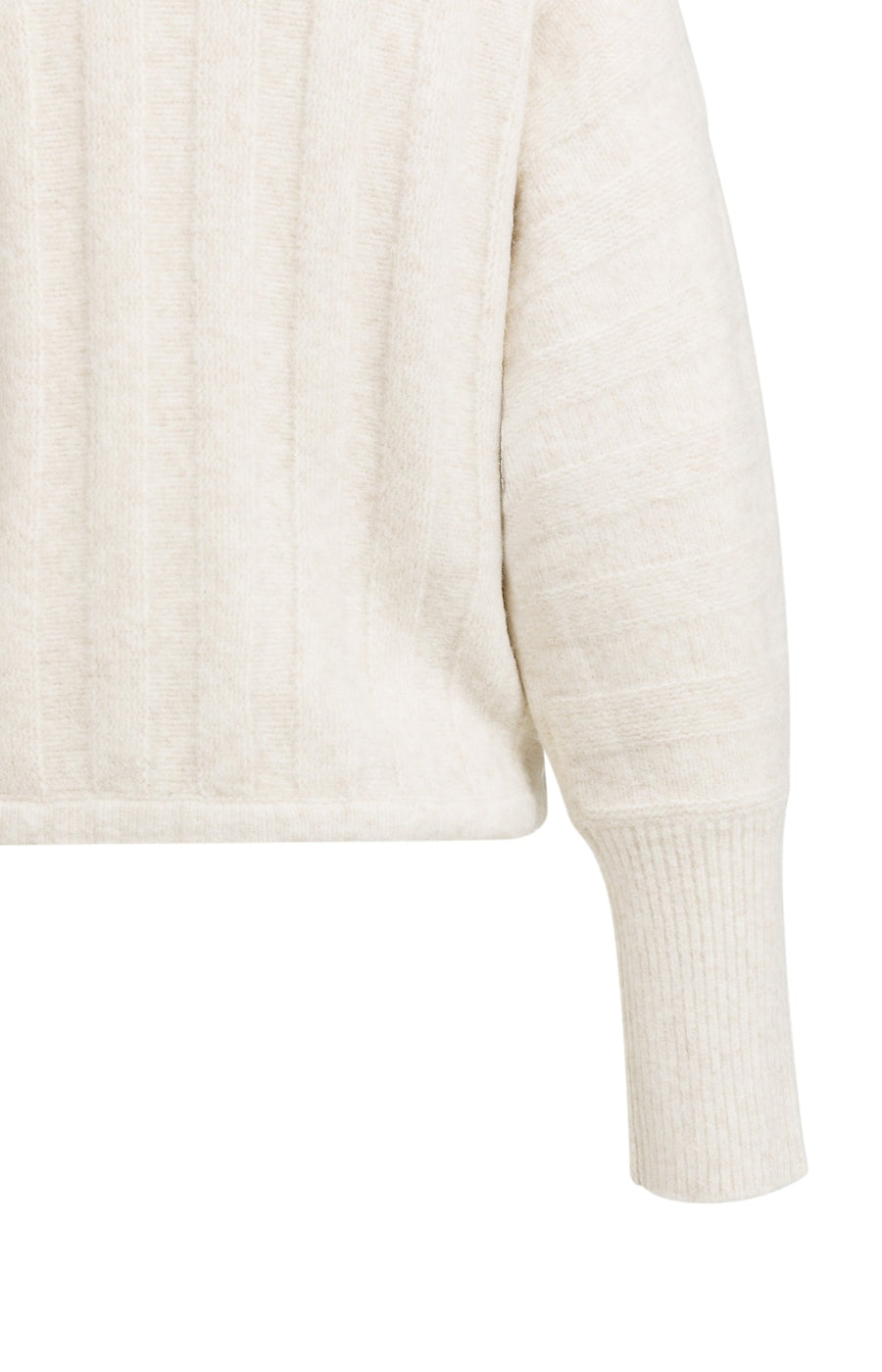 Yaya 01-000631 Rib batwing sweater with cord