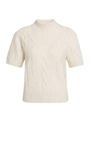 Yaya 01-000639 Cable sweater short sleeve