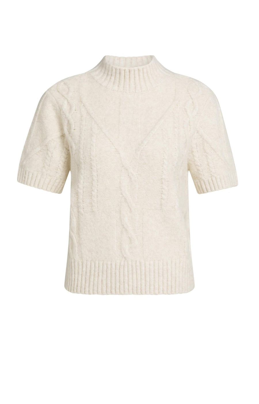 Yaya 01-000639 Cable sweater short sleeve