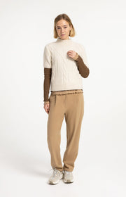 Yaya 01-000639 Cable sweater short sleeve