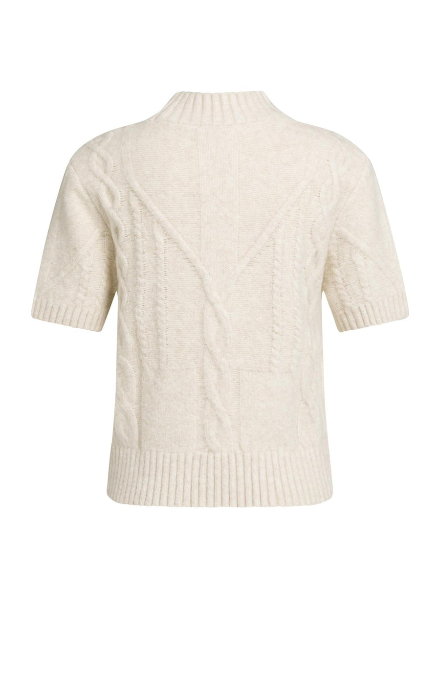 Yaya 01-000639 Cable sweater short sleeve