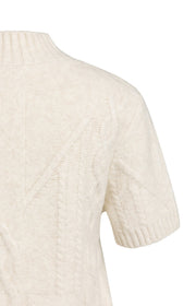 Yaya 01-000639 Cable sweater short sleeve