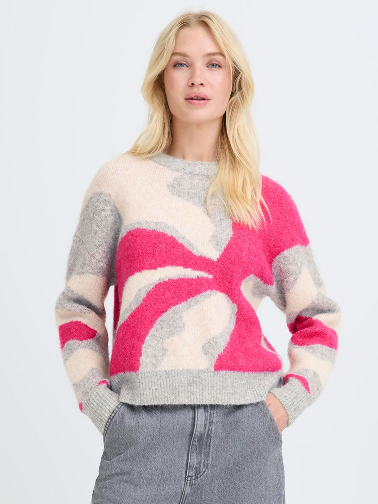 BYOUNG BYomea Abstract jumper pink