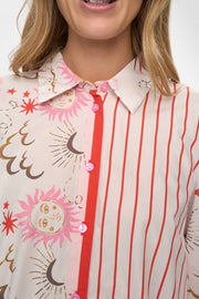 Numph NUsoleima mix shirt cloud dancer