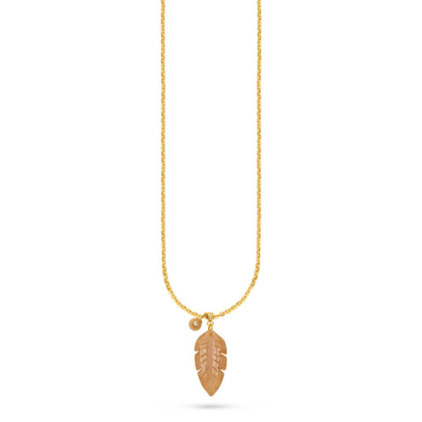 Talis Chains Leaf Necklace smokey quartz
