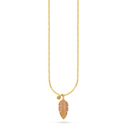 Talis Chains Leaf Necklace smokey quartz