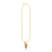 Talis Chains Leaf Necklace smokey quartz