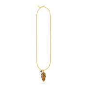 Talis Chains Leaf Necklace tigers eye