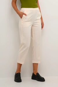 Kaffe Kasakura Hw Cropped Pants White