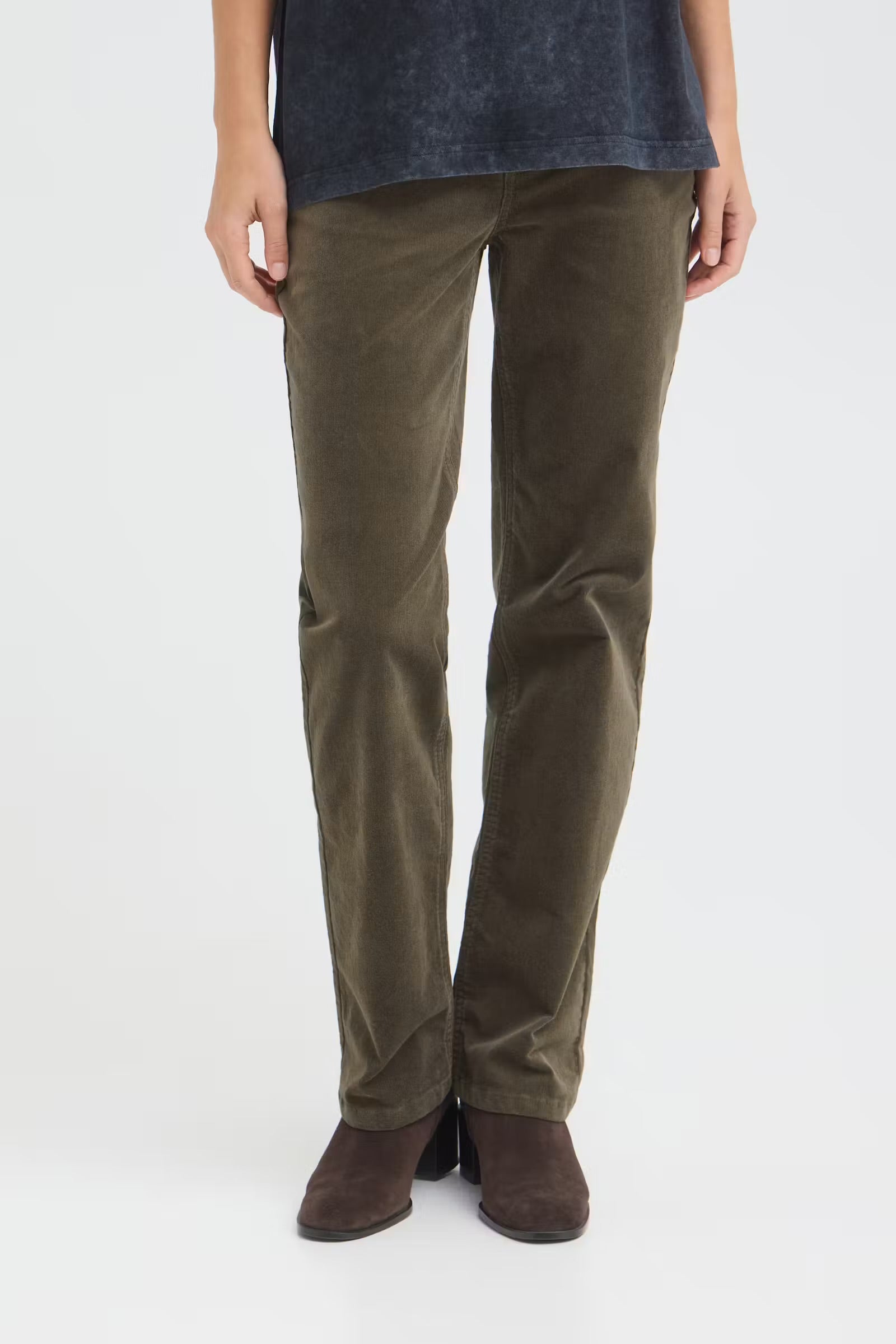 Pulz PZsally hw pant straight Olive