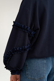 Numph NUsabby o neck sweatshirt navy