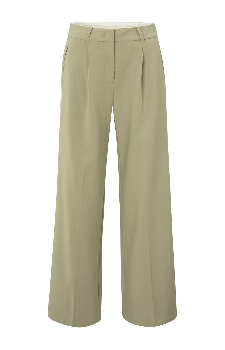 Yaya 01-3011-50 Woven trousers with stripe green