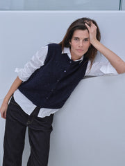 Mos Mosh MMalmine Thora knit vest Navy