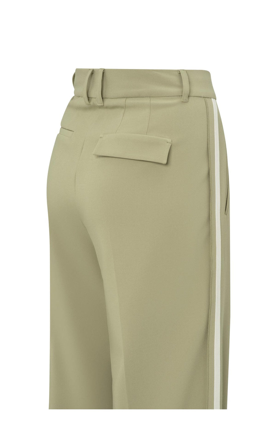 Yaya 01-3011-50 Woven trousers with stripe green