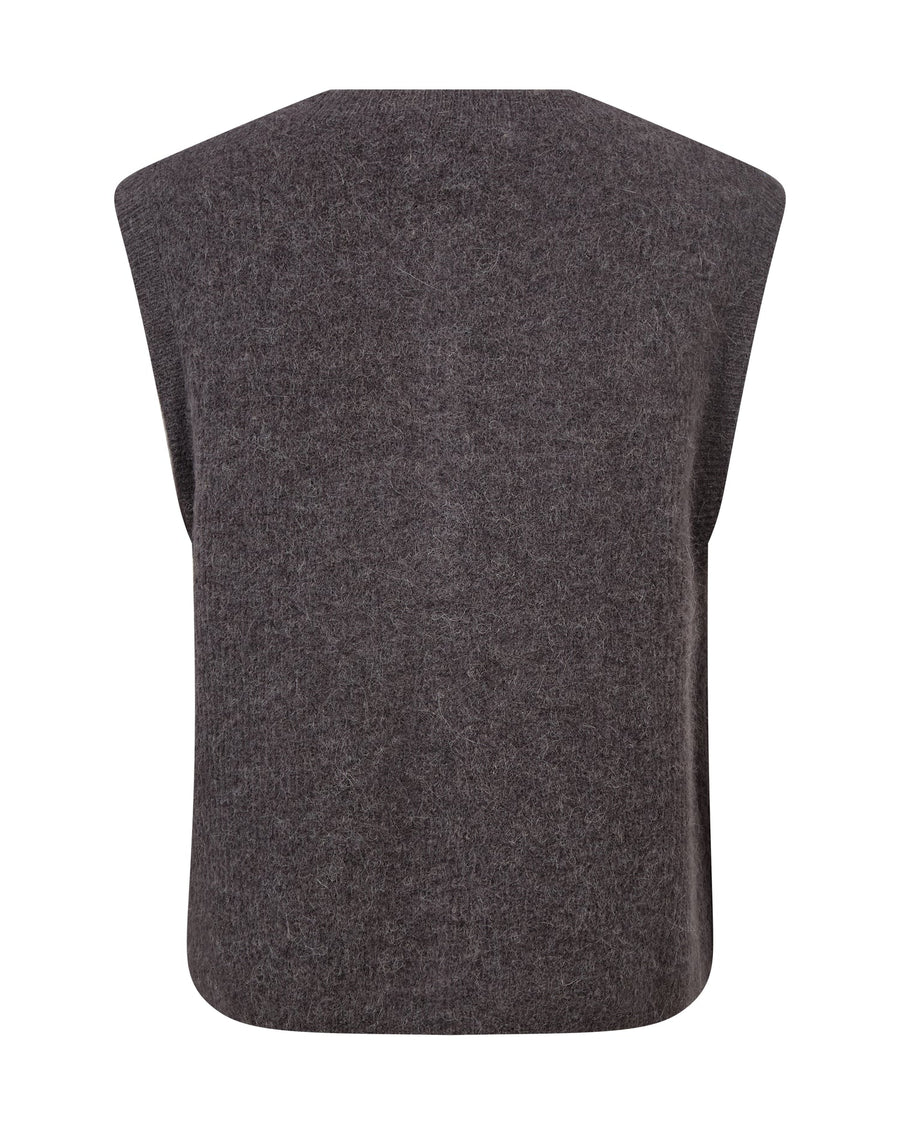Mos mosh MMAlmine thora knit vest grey