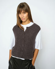 Mos mosh MMAlmine thora knit vest grey