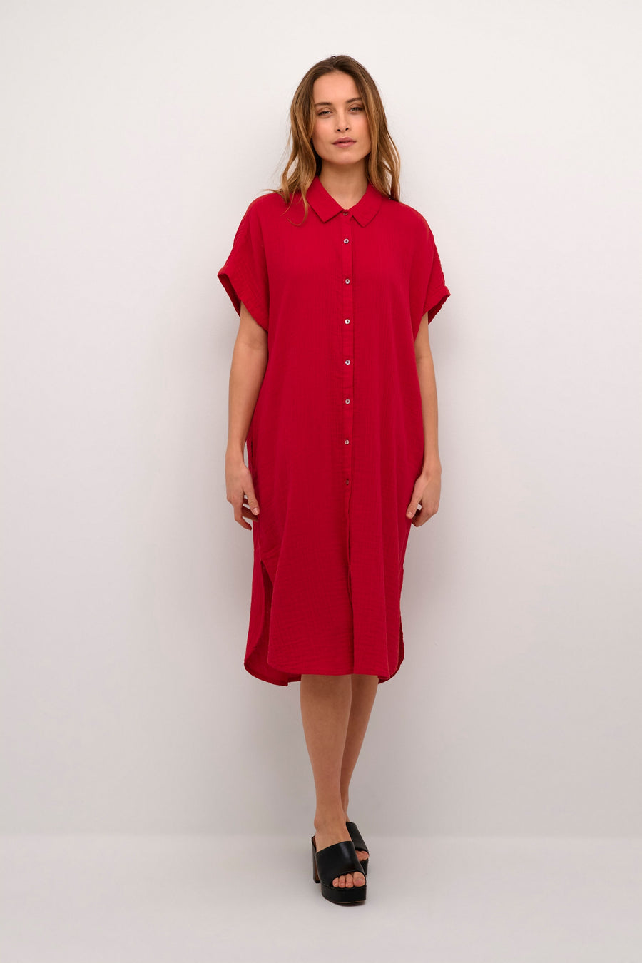 Culture CUelina kaftan dress red