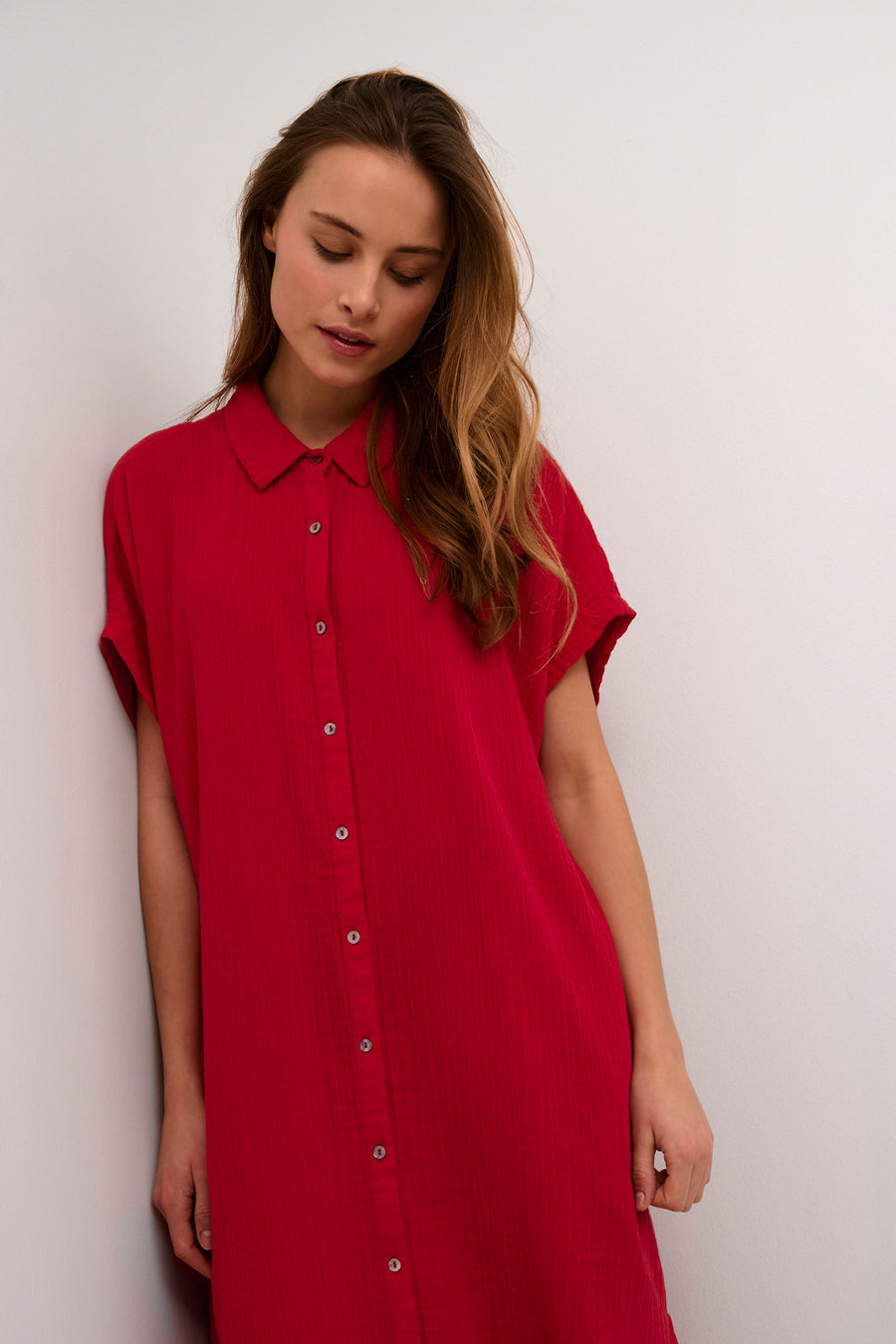 Culture CUelina kaftan dress red