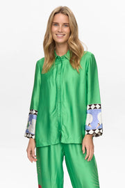 Numph Nuadelina shirt vibrant green