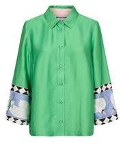 Numph Nuadelina shirt vibrant green