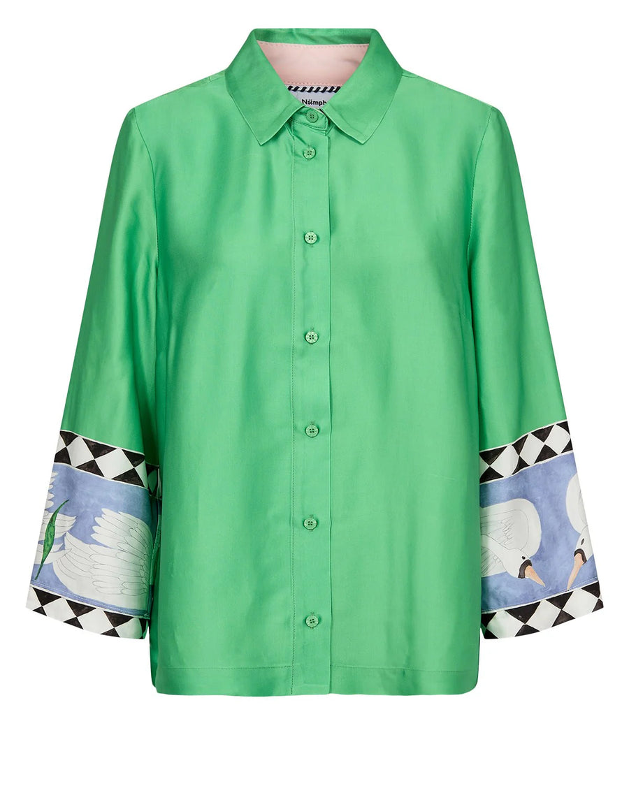 Numph Nuadelina shirt vibrant green