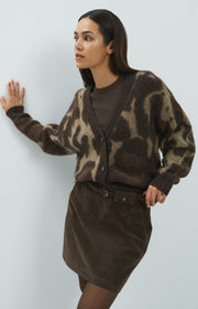 Yaya 01-010182 knitted cardigan with pattern