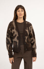 Yaya 01-010182 knitted cardigan with pattern