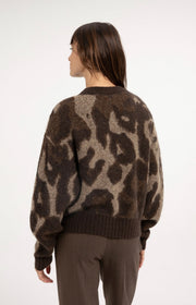 Yaya 01-010182 knitted cardigan with pattern