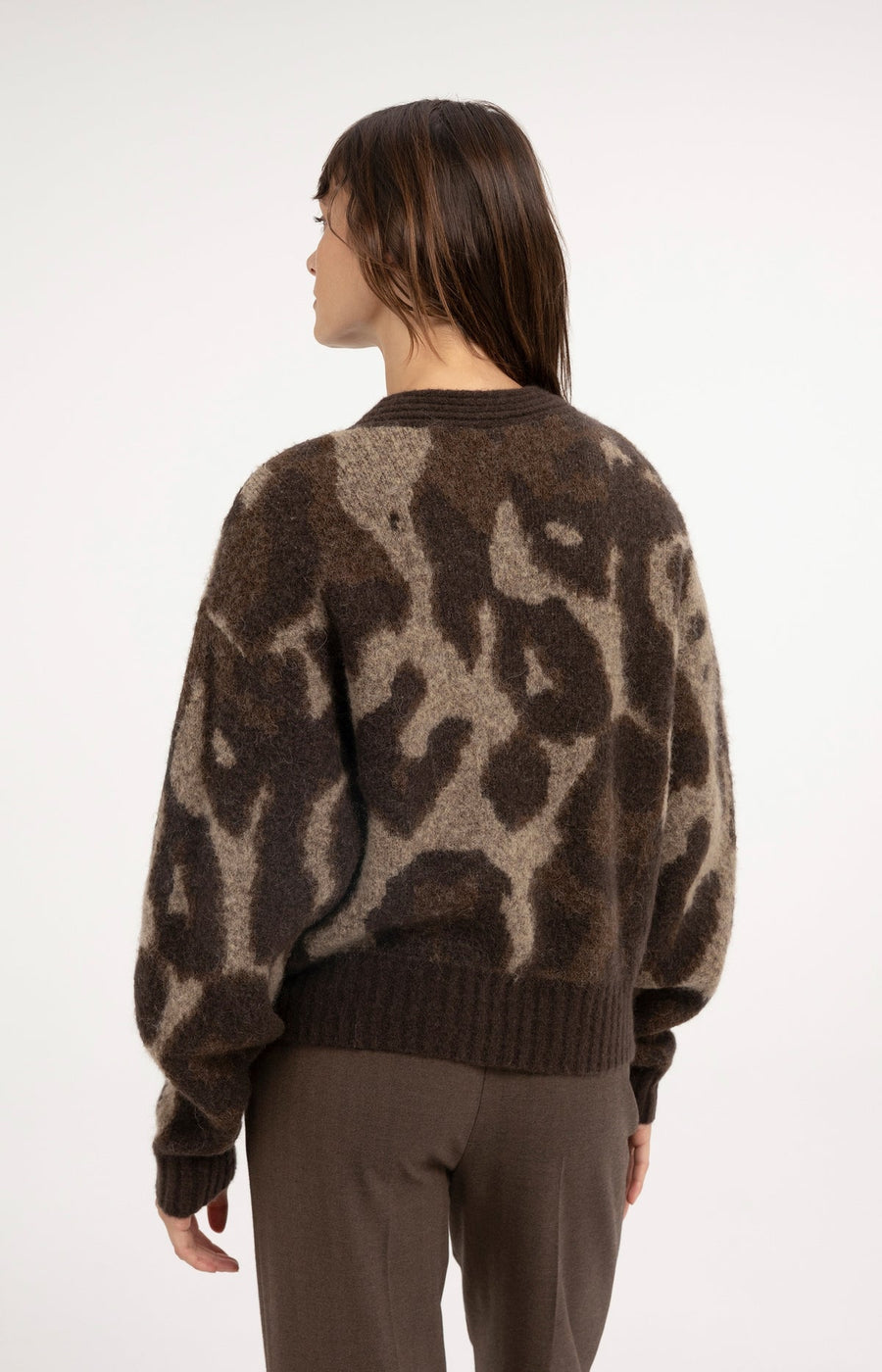 Yaya 01-010182 knitted cardigan with pattern