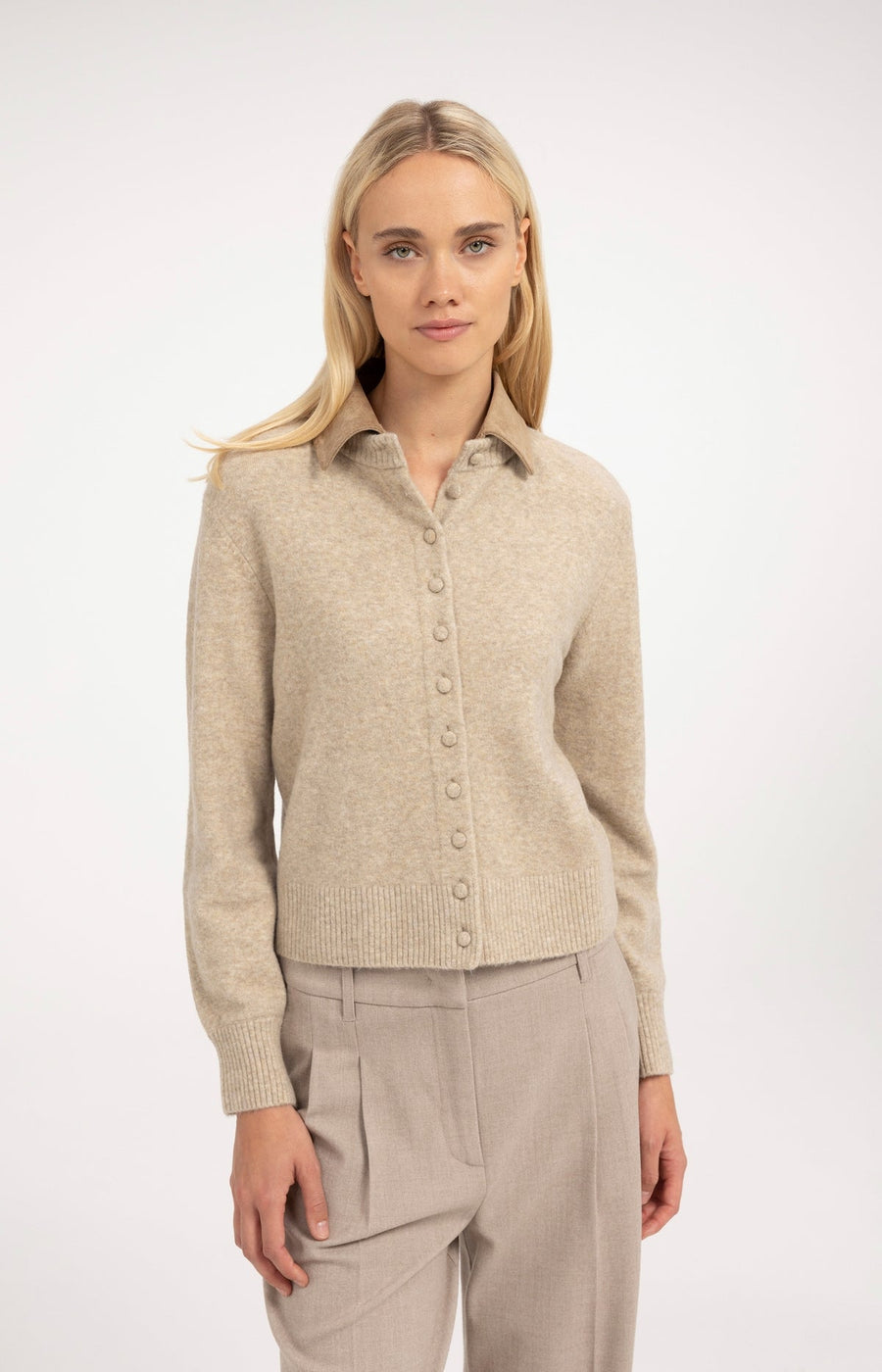 Yaya 01-010185 cardigan with collar