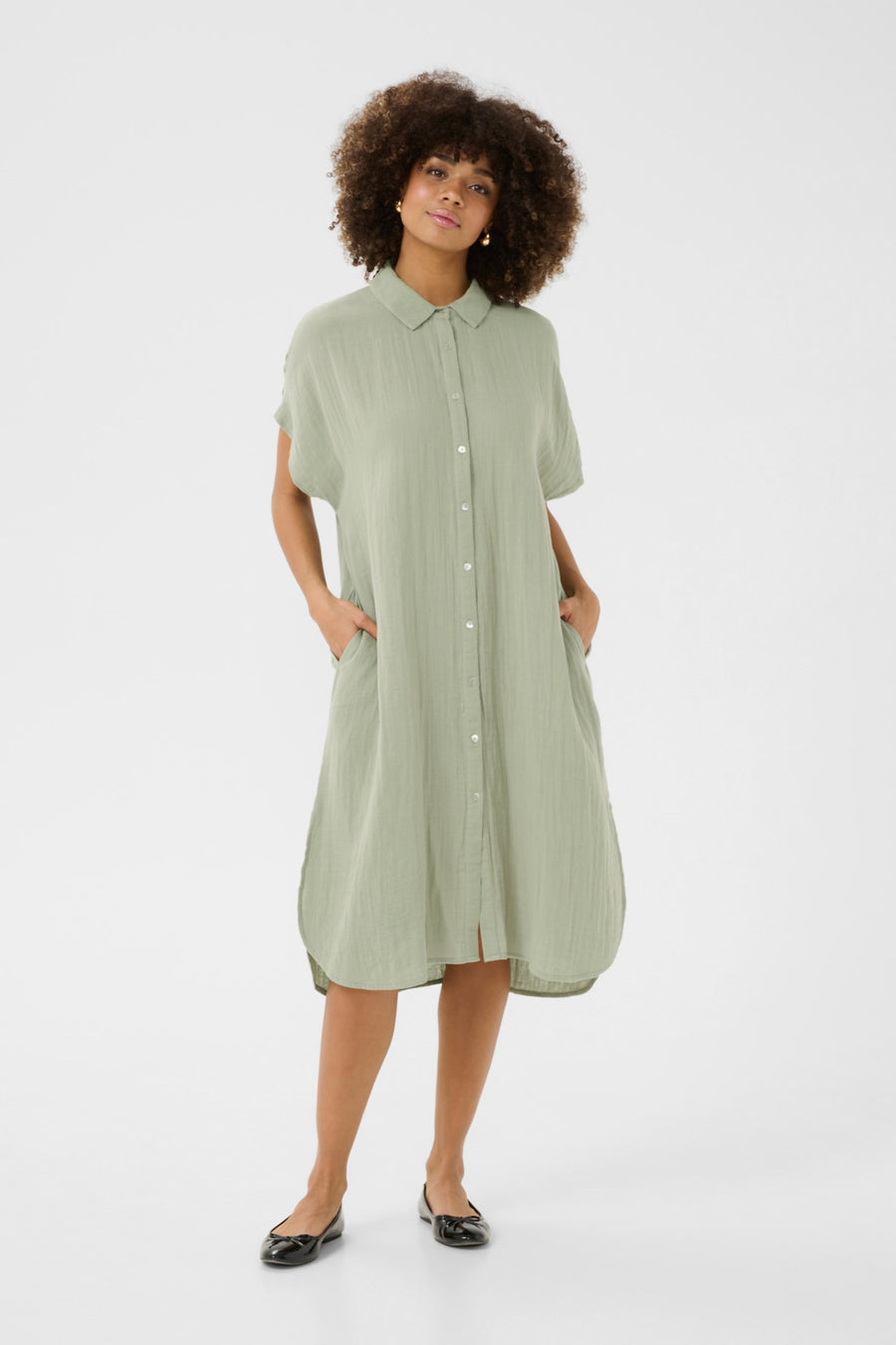 Culture CUelina Kaftan dress Khaki