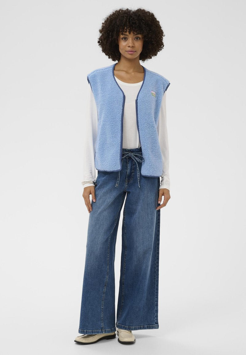 Culture CUcatina Teddy Waistcoat blue