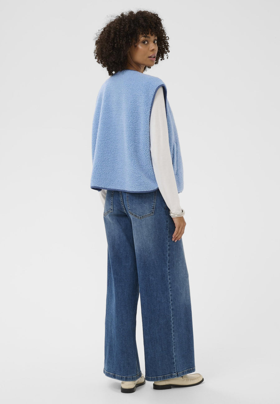 Culture CUcatina Teddy Waistcoat blue