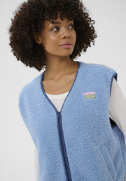 Culture CUcatina Teddy Waistcoat blue