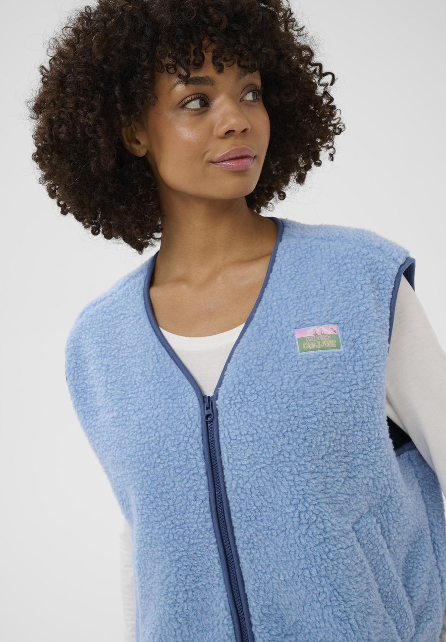 Culture CUcatina Teddy Waistcoat blue