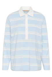 Culture CUbejse polo LS t shirt blue